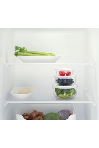 Ikea Bestämma 3'lü Gıda Saklama Kabı Seti 190 / 400 / 730 Ml Şeffaf Beyaz Şeffaf - Beyaz
