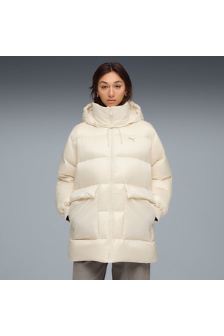 Puma Style Hooded Down Kadın Bej Ceket 68838987