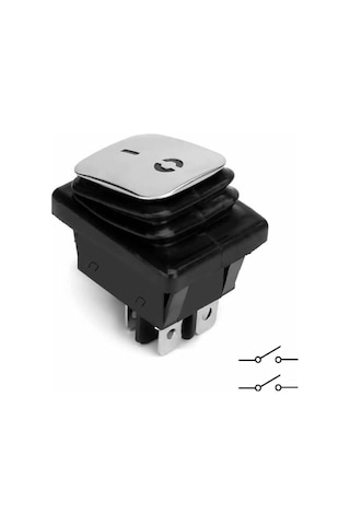 Alkatronik 30a 250v On-off Anahtar Yüksek Akım Kcd4 4 Pin Buton Ip67 Su Geçirmez Led Işıklı Rocker Switch