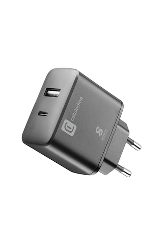 Cellularline Samsung Uyumlu 25W Dual Port Super Fast Şarj Adaptörü