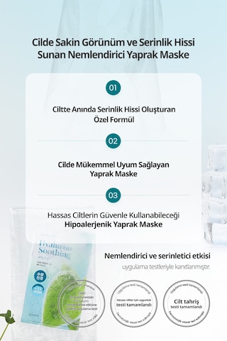 Hassas Ciltlere Nemlendirici Yaprak Maske Goodal Houttuynia Cordata Hyaluron Soothing Jelly Mask