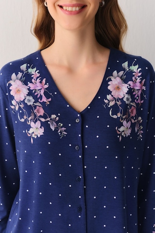 Suwen Jane Maskülen Pijama Takımı Sh26216660b1104 Mavi Puantiyeli