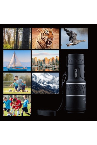 Suofeng 40x Bak4 Prisma Fmc Yeşil Filmi Monoküler, Yüksek Çözünürlük, Işık Geçirimi, El Kayışı, Siyah, Outdoor Etkinlikler İçin Gökyüzü, Kuş, Spor