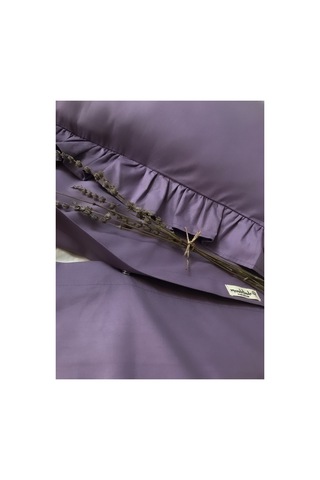 Fırfırlı Nevresim Takımı Lilac Tek Kişilik 2 Parça 160 X 220 Cm Lila