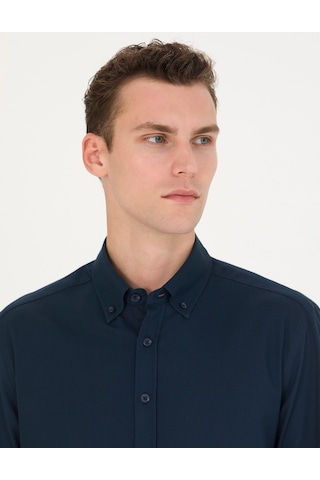 Pierre Cardin Erkek Lacivert Desenli Gömlek 50276553-vr033 Lacivert