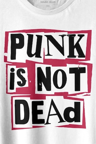 Punk Is Not Dead Rock Grunge Music Müzik Baskılı Tişört Unisex T-shirt 001