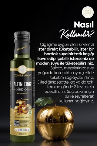 Zühre Ana Mirabelle Altın Erik Sirkesi 500 ML