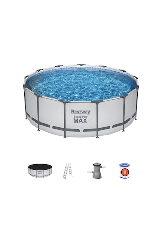 Bestway 5618w Steel Pro Max Prefabrik Yer Üstü Çember Havuz Seti 3,96 M X 1,22 M