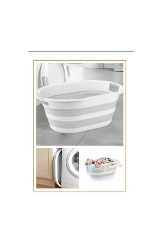 Katlanabilir 26 Lt Çamaşır Selesi Dar Alanların Kurtarıcısı 40x55 Cm Beyaz