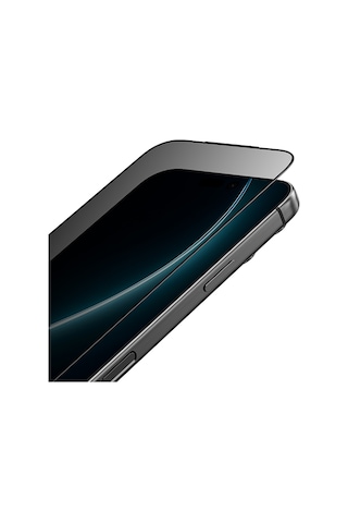İphone 17 Pro Max Uyumlu Benks Glass Warrior Privacy Hd Cam Ekran Koruyucu Uygulama Aparatlı Siyah