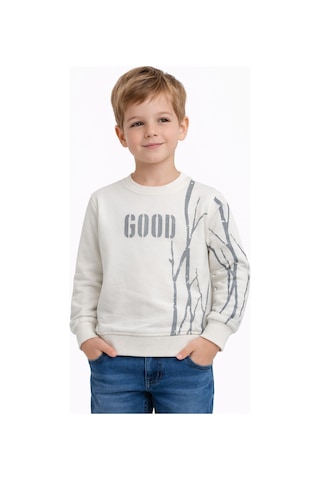 Baglan Erkek Çocuk Önü Arkası Baskılı Sweatshirt Bgl-st05240 Ekru