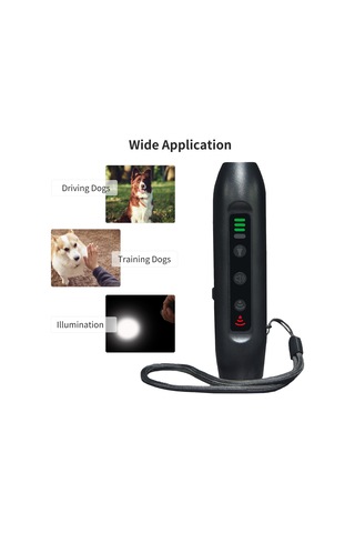 Moveevo 3 Modlu Ultrasonik Köpek Kovucu Şarjlı Taşınabilir, Akıllı Led Fener Ve Renkli Işık İle Köpek Eğitim Cihazı