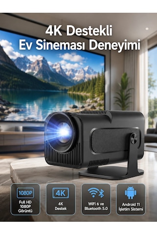 Kargo 4k Android Smart Wi-fi Çift Kollu Projeksiyon Game Box Kumandalı Taşınabilir Yeni Nesil Najmaddin