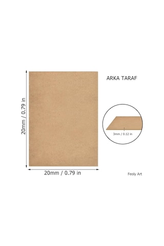 3 Mm 20x20 Mdf Plaka 10 Adet - Hobi, Maket, Ahşap El Sanatları İçin Uygun 10 Lu Paket 20 X 20