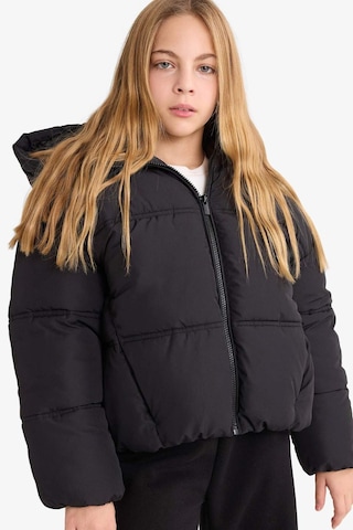 Defacto Kapüşonlu Mont Kız Çocuk F5876a826spbk27 Siyah-bk27