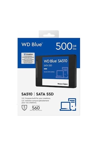 Wd Blue Sa510, Wds500g3b0a, 500gb, 560/510, 3d Nand, 2,5&quot Sata, Ssd
