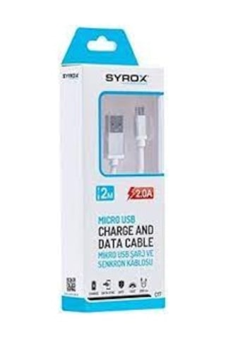 Syrox C17 2.0A 2 M Şarj Data Kablosu
