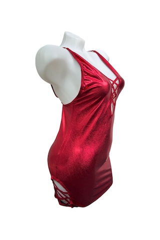 Kırmızı Saten Gecelik - 40-1001