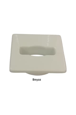 Adilon Masaüstü Kablo Kanalı Deliği Kapağı, Kare, Beyaz 6 Cm