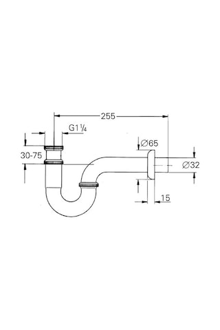 Grohe Lavabo Sifon Altı Esi 255 Mm -  28947000 Krom