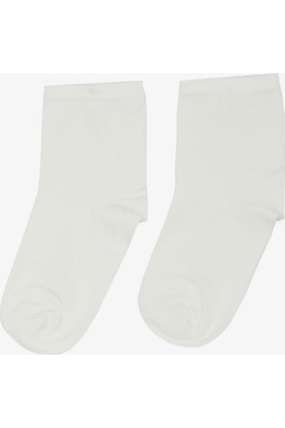 Artı Kız Çocuk Soket Çorap Basic 1-6 Yaş, Ekru-ekru Ekru