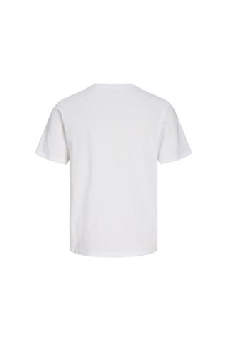 Jack & Jones Erkek Gögüs Baskili Bisiklet Yaka Tisört - Munk - 12298430 Beyaz