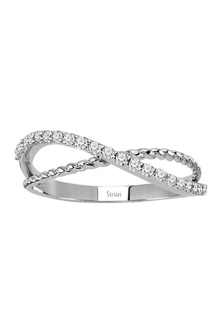 Sirius G Renk Pırlanta Sıra Taşlı Sonsuz Yüzük 0804R0291