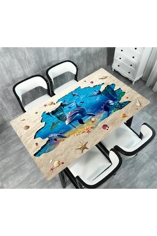 Masa Kaplama Folyosu Mobilya Masa Kaplama Folyoları Kum Balıklar