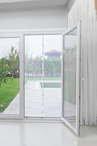 Forvet Çift Kanat Cırtlı Sineklik Kapı Seti 2 Ad. 65x220 Cm + 5.6 Metre Bant Ve Mıknatıs Hediyeli