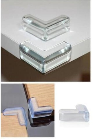 Büro Ev Bebek Güvenliği İçin 8adet Silikon Masa Sehpa Köşe Koruyucu Aparat Seti Gri