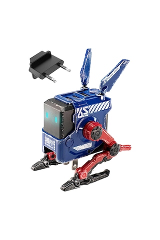 GravaStar Alpha65 Mavi Özel Seri Robot Figürlü 65W Hızlı Şarj Adaptörü