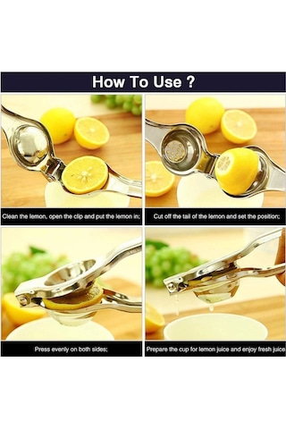 Paslanmaz Çelik Limon Sıkacağı Sarı