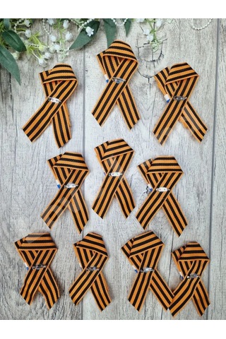 Love Land 9 Mayıs Rozet, St. George Kurdelesi Broş, 10 Adet 154144388 Turuncu