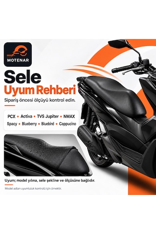 Motenar Siyah Motosiklet Sele Kılıfı Su Geçirmez Uv Korumalı Pcx-activa-jupiter-nmax-spacy-blueberry-bluebird