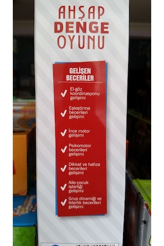 Gradıtı 54 Parça Jenga Ahşap Blok Dengesi Oyunu