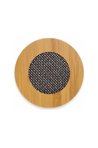 Yuvarlak Bambu Nihale Metal Fileli, Isıya Dayanıklı Tencere Ve Çaydanlık Altlığı 16,5 X 16,5 Cm Çok Renkli