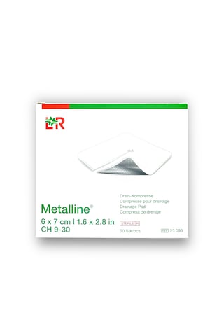 Metalline Steril Trakeostomi Kanül Pedi 6 X 7 Cm - 50 Adet