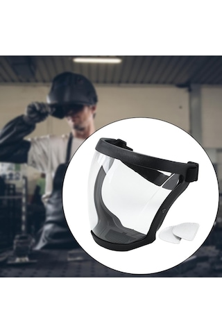 Trendooze Yüz Yabani Tam Suntek Siyah-ve-şeffaf Kalkanı İnşaat Hi