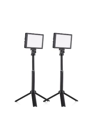 Andoer Masaüstü Fotoğrafçılığı 15w Led Video Işık Seti Siyah 2 Paket Siyah