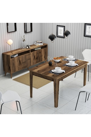 Milan Yemek Odası Takımı - Ceviz / Ceviz