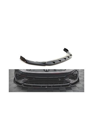 Autogp Vw Golf 8 Ön Tampon Altı Lip Rline 3 Parça Pianoblack