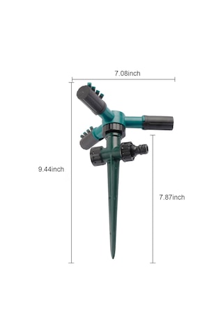 Ximistore9 Yeşil-siyah Abs Toprak Takılı 360 Döner 12 Nozul Bahçe Çim Bahçe Sulama Sprinklerı
