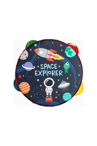 Legami Shake It Up Tamburin Space, 14,5 Cm, Çocuklar Için Ritim Oyuncağı Çocuk Müzik Aleti Ahşap