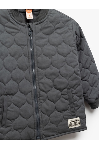 Koton Uzun Kollu Fermuarlı Pamuklu Kapitone Mevsimlik Mont Antrasit 5smb20005tw Antrasit