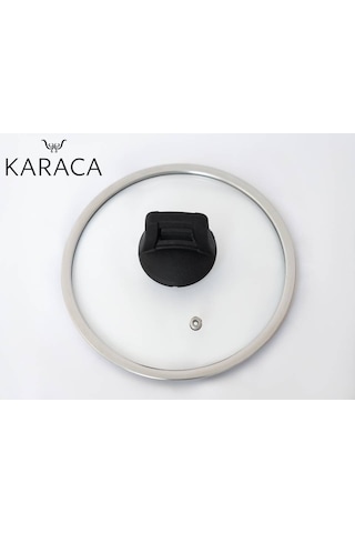 Karaca Granit Teflon Döküm Tencere Sahan Tava Için Cam Kapak 20 Cm Cam Kapak Tenceresiz