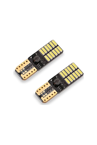 24 Led 12 - 24 Volt T10 Beyaz Xenon Efekt Canbus'Lı Park Plaka