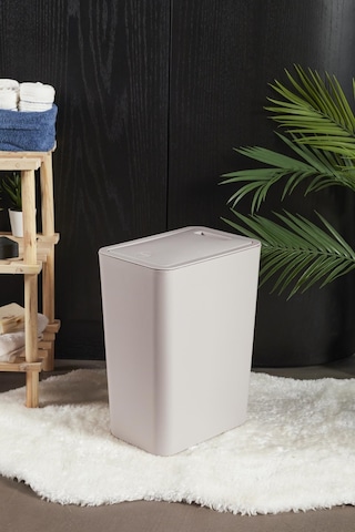 Perotti Taupe Kahverengi Molly 12 Litre Click Çöp Kovası Beyaz