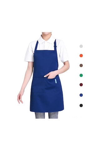 Springsun "çok Amaçlı Mutfak Önlüğü - Ayarlanabilir Boyun Askılı, 2 Cep, Erkek Ve Kadın İçin" Mavi