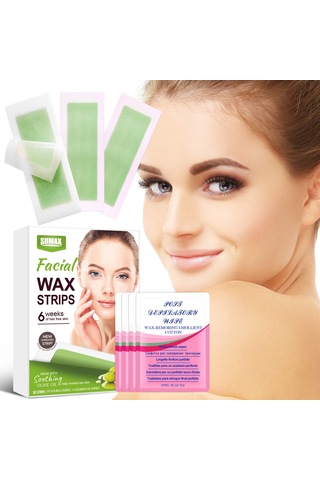 Geekyou 30 Adet Saç Kaldırıcı Zeytinyağlı Mum Kağıdı - Hızlı Ve Temiz Kaldırma, Siyah Lekeler Kalmaz