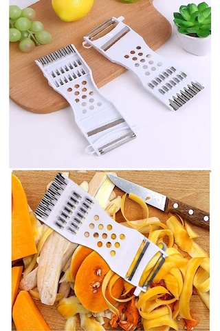 Rende Soyacak 5 Fonksiyonlu Sebze Meyve Soyucu Patates Havuç Salatalık Zencefil Doğrayıcı Renkli